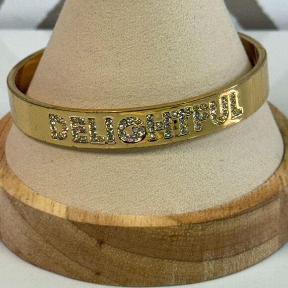 Kate Spade Gold & Crystal Delightful Bangle Bracelet - Picture 1 of 3